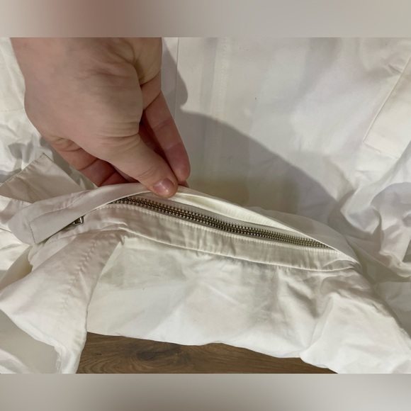 MICHAEL KORS VINTAGE Lightweight White Jacket Zip Up Optional Hood Medium - Picture 4 of 6